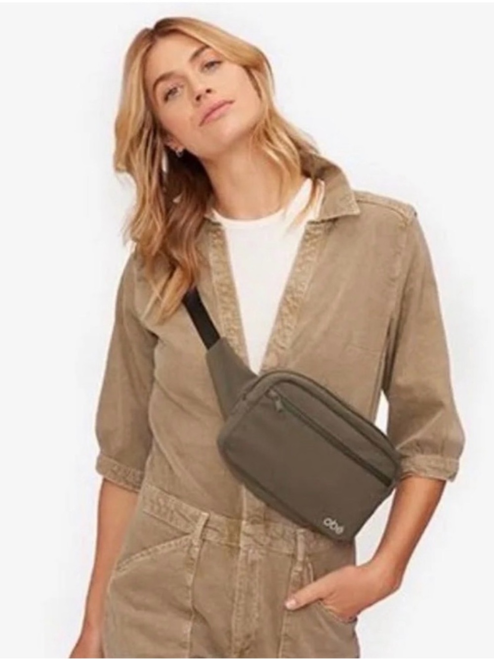Obe Waist Pack Belt Bag in Olive Green one-size nylon bag NWT